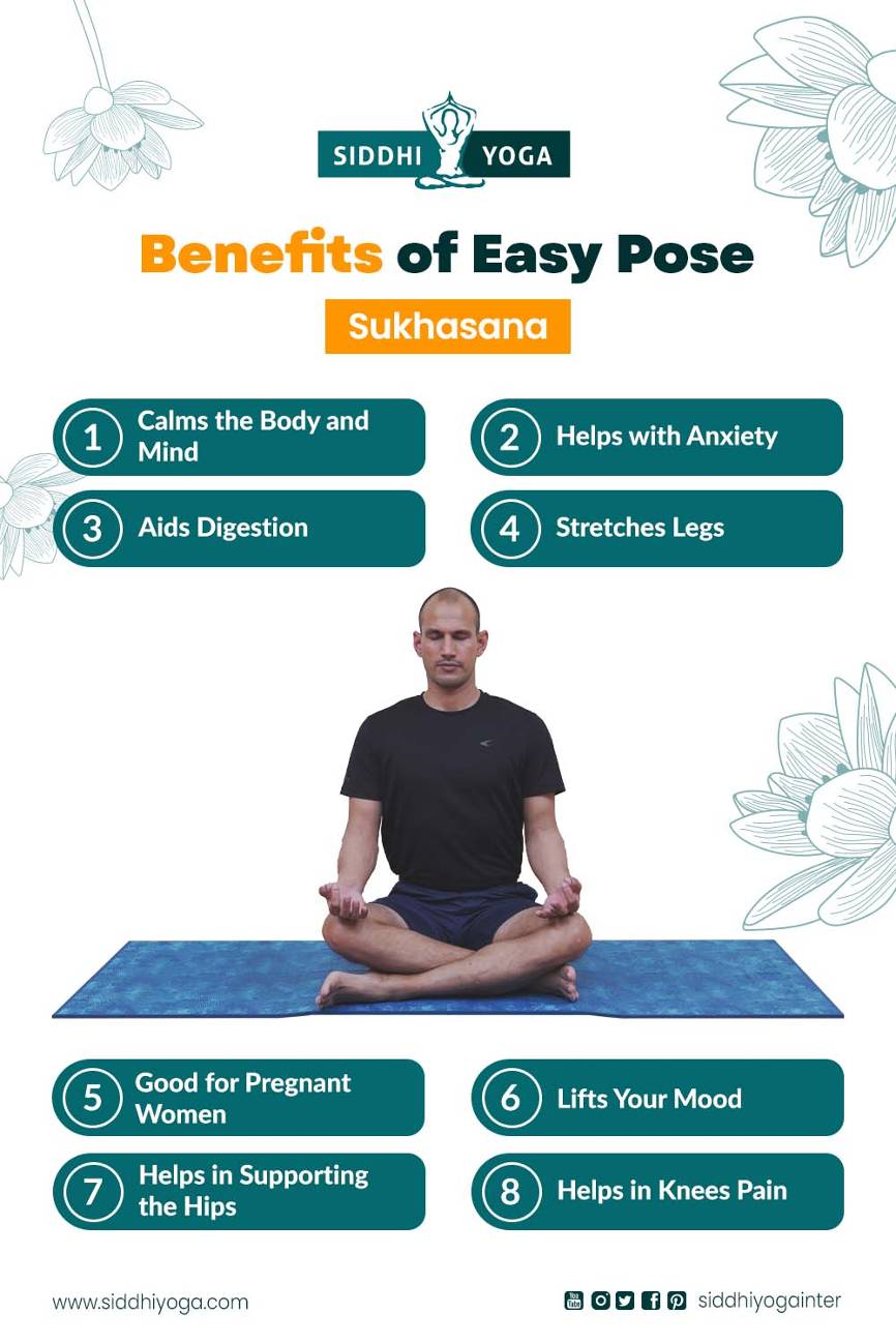 Easy Pose | Sukhasana | 9 Steps to Perform and its Benefits - Yogkala