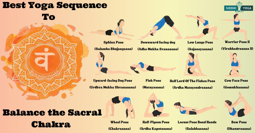 Asanas for activating the seven chakras. Infographic vector banner with  different yogi poses for a healthy body and energy. Women demonstrating yoga  asanas 13755005 Vector Art at Vecteezy